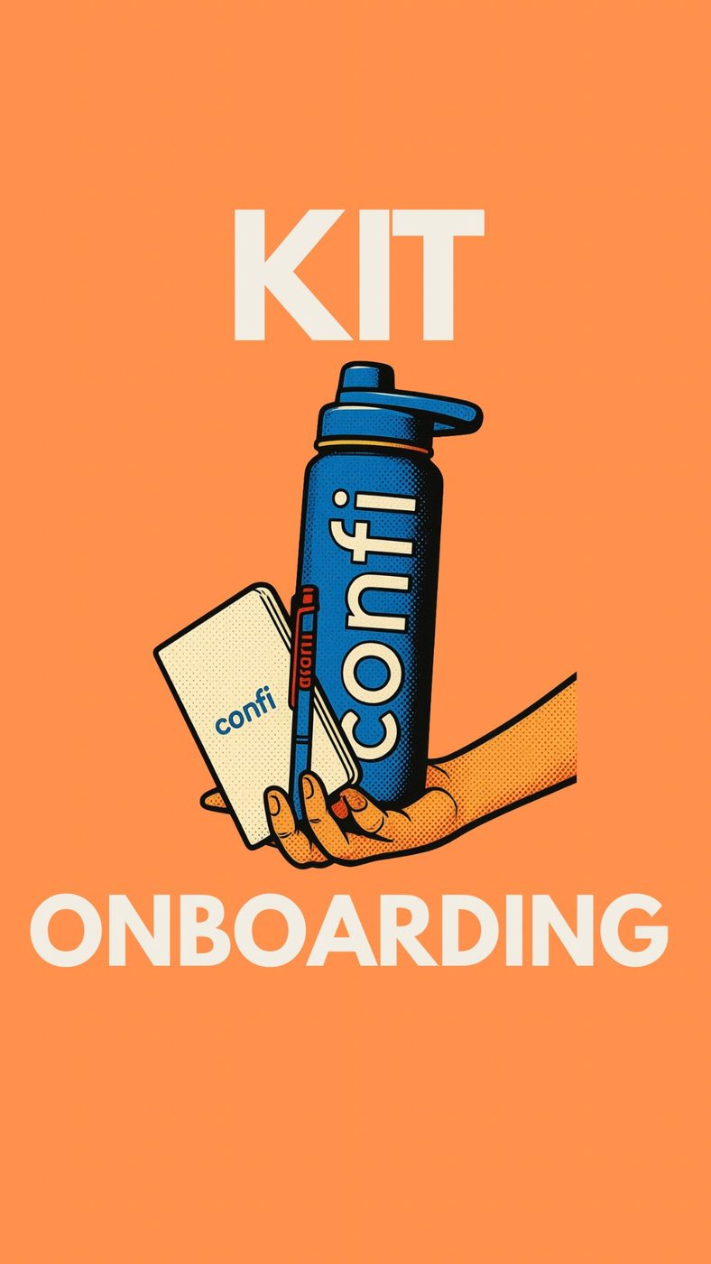 Case de comunicação interna — kit de onboarding Confi